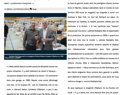 Optisun : des lunettes « 100 % made in France » à Oyonnax